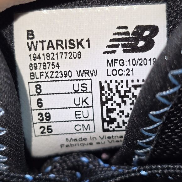 New Balance Fresh Foam Arishi Women’s Sz 8 Black Purple Running Shoes (WTARISK1) - Picture 9 of 9